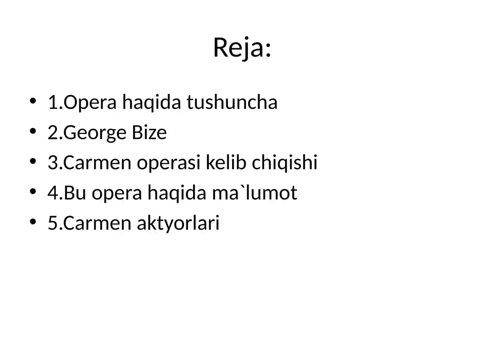 George Bize - Carmen operasi 2