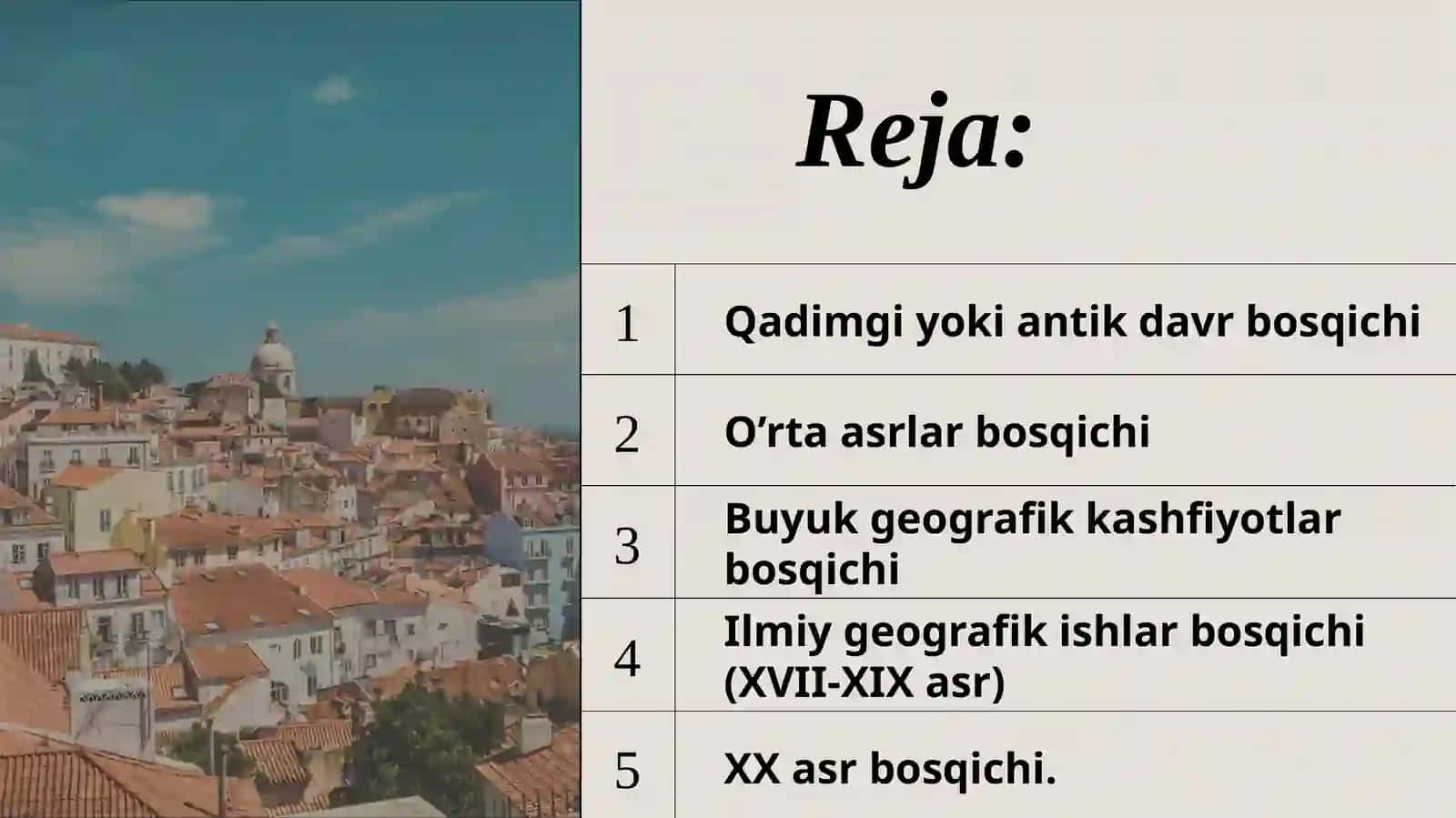 GEOGRAFIK BILIMLARNING RIVOJLANISH TARIXI 2