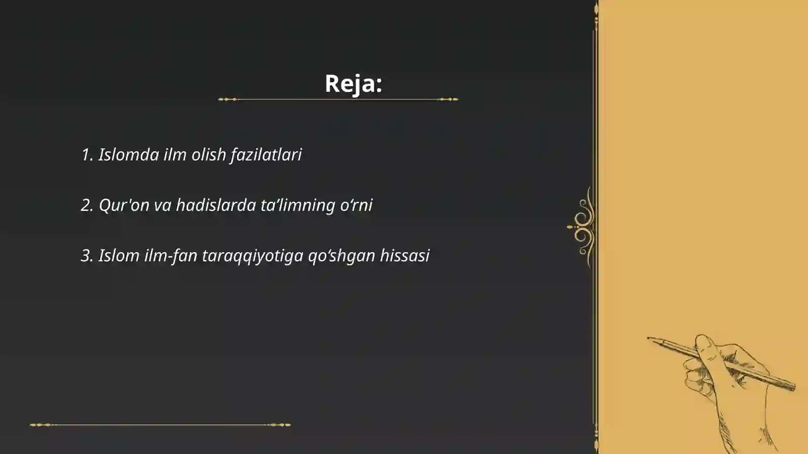 Islomda ilm olish fazilatlari 2