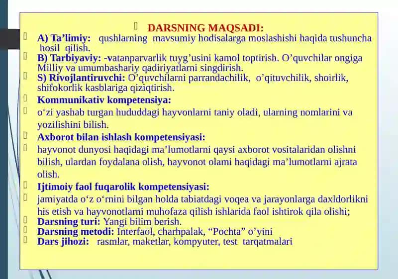 Qushlarning mavsumiy hodisalarga moslashishi 2