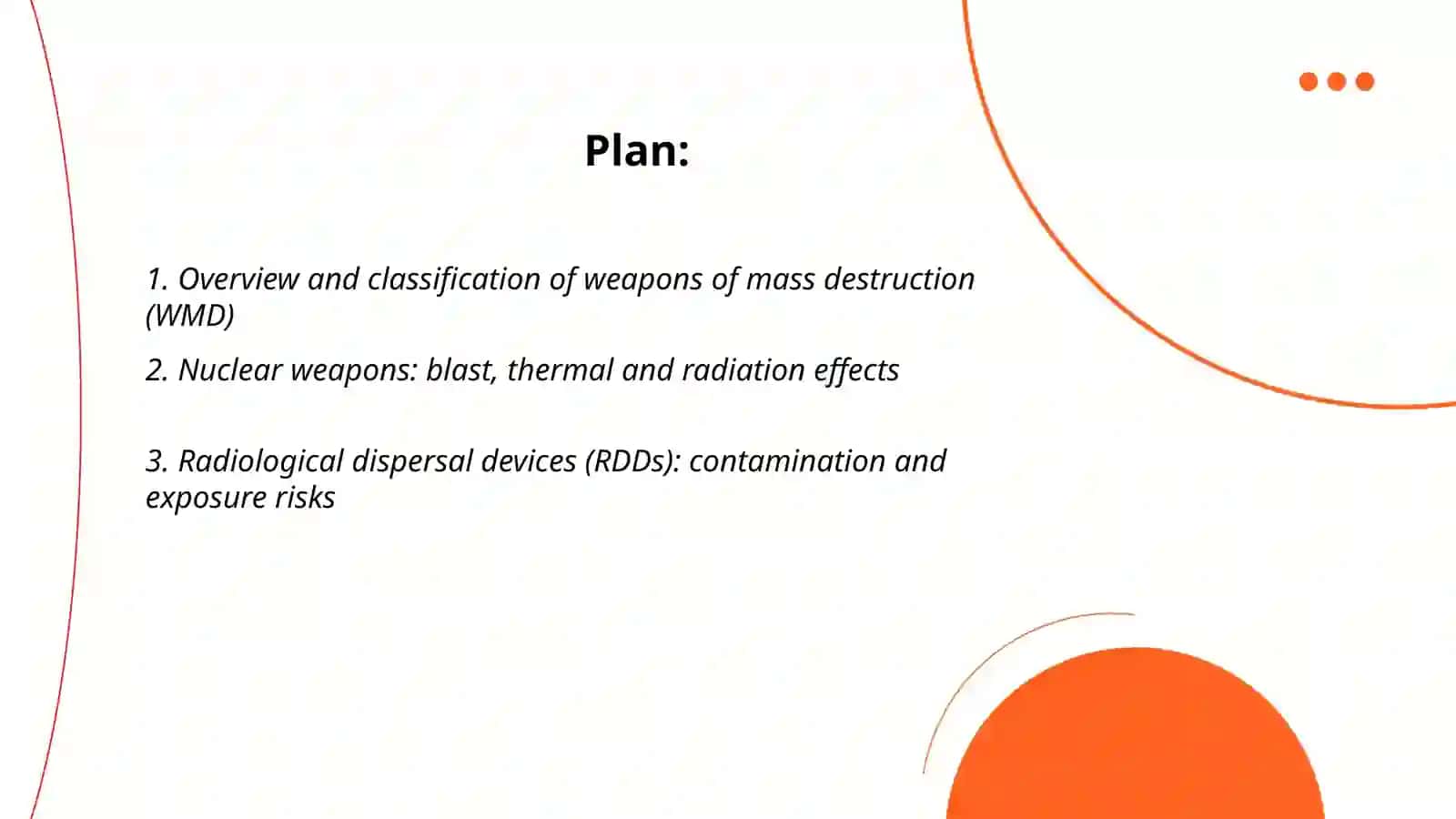 Classification of weapons of mass destruction 2
