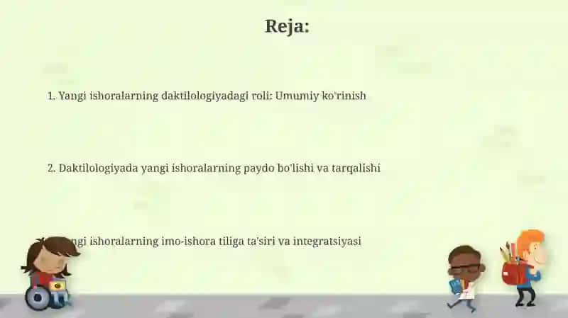 Daktilologiyada yangi ishoralarning imo- ishoralar tizimidagi oʻrni 2