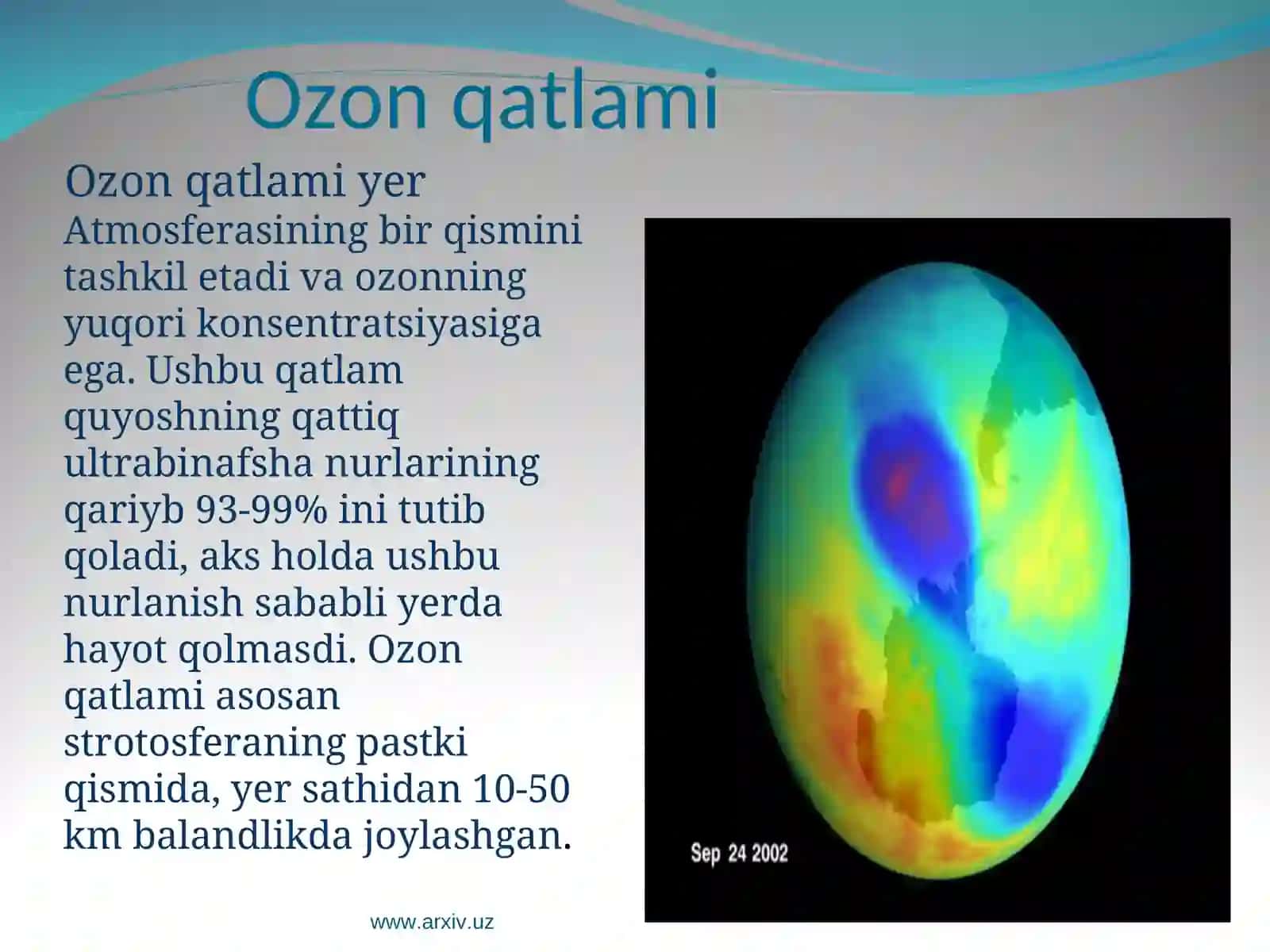 Ozon qatlami va uning insoniyat uchun ahamiyati 2