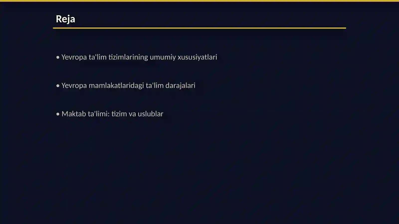 Yevropa mamlakatlari talim tizimi 2