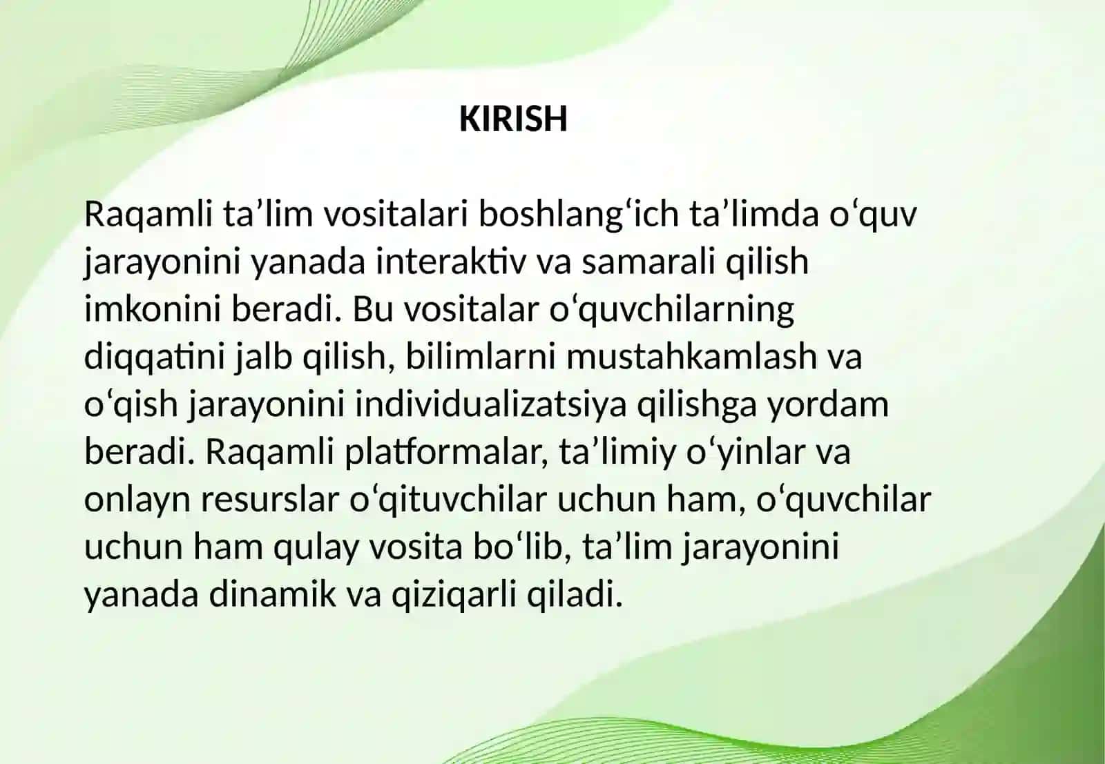 Raqamli ta’lim vositalarining boshlang‘ich ta’limdagi pedagogik samarasi 2