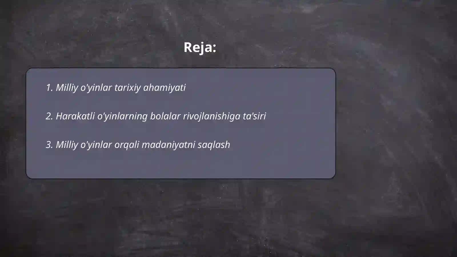 Tashkil qilish va otkazish 2