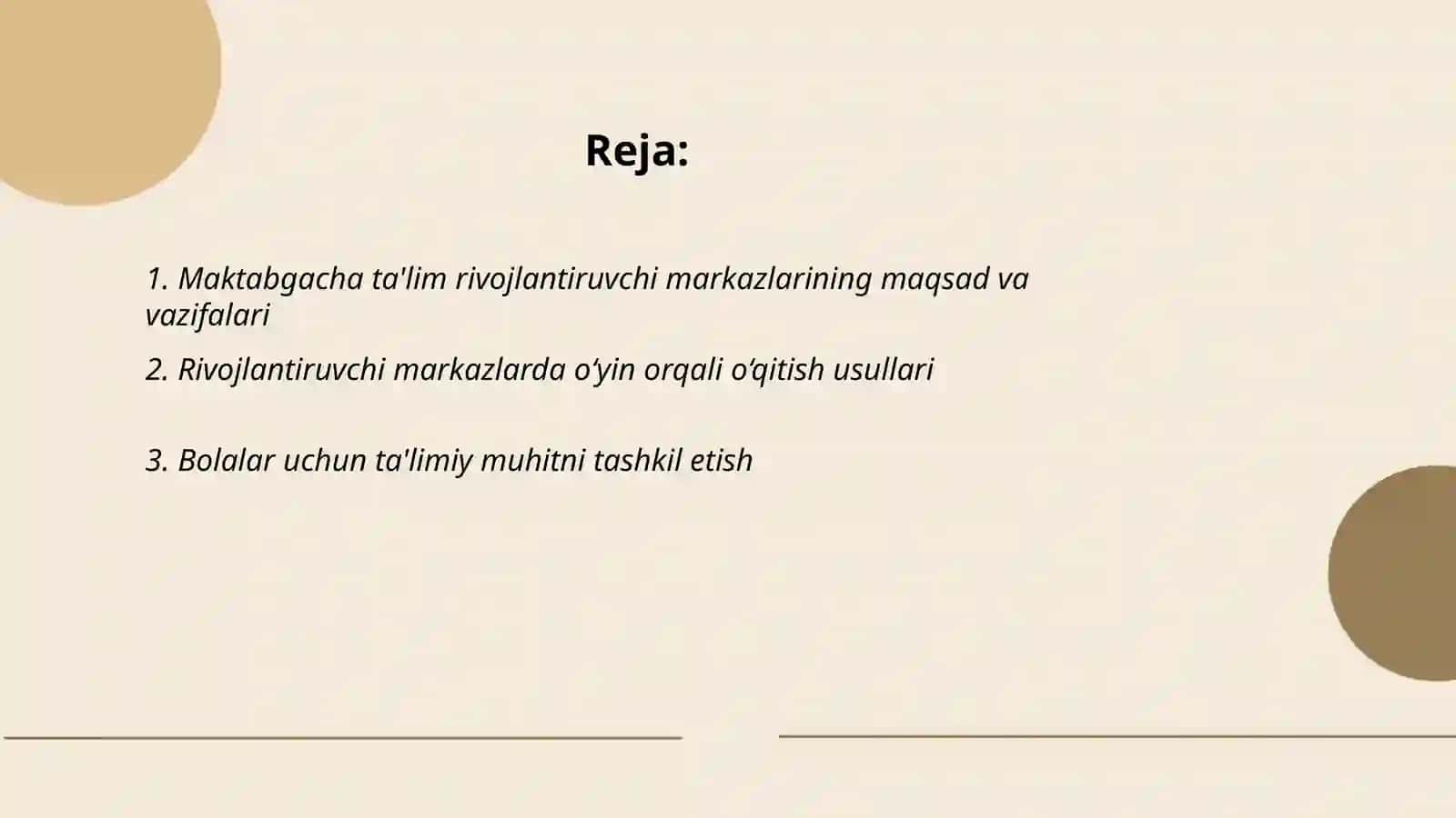 Maktabgacha ta'lim rivojlantiruvchi markazlarining maqsad va vazifalari 2