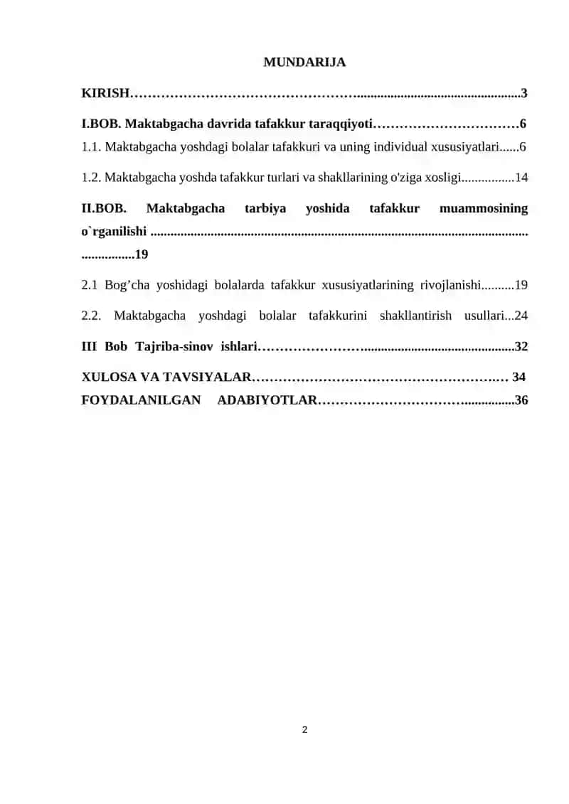 Tajriba-sinov ishlari 2
