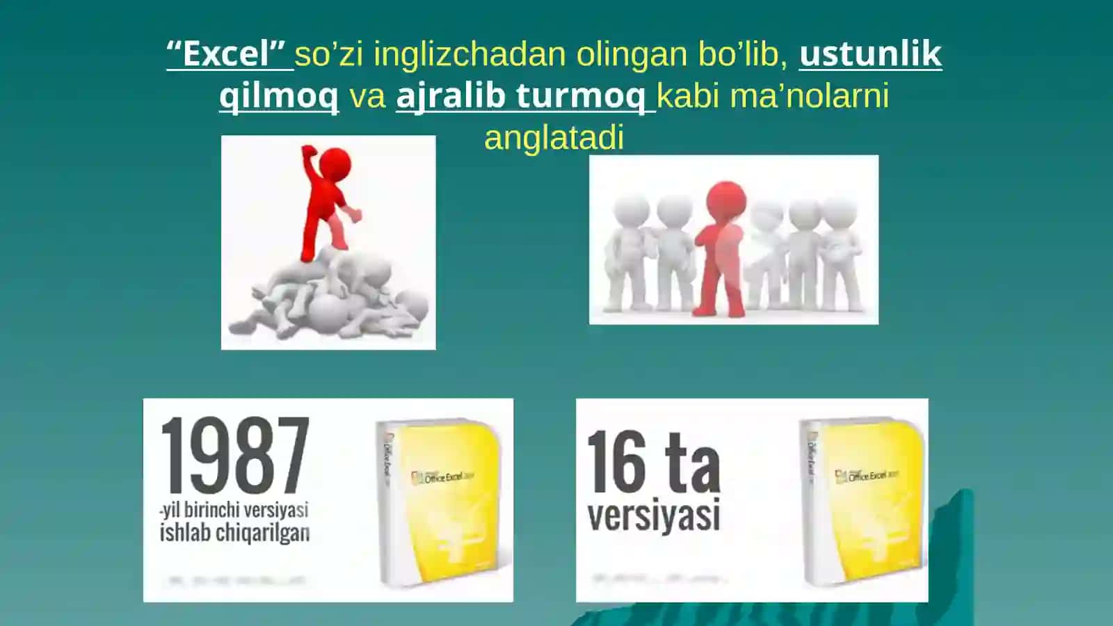 Microsoft Excel elektron jadval muxaririning keng imkoniyatlaridan foydalanish 2