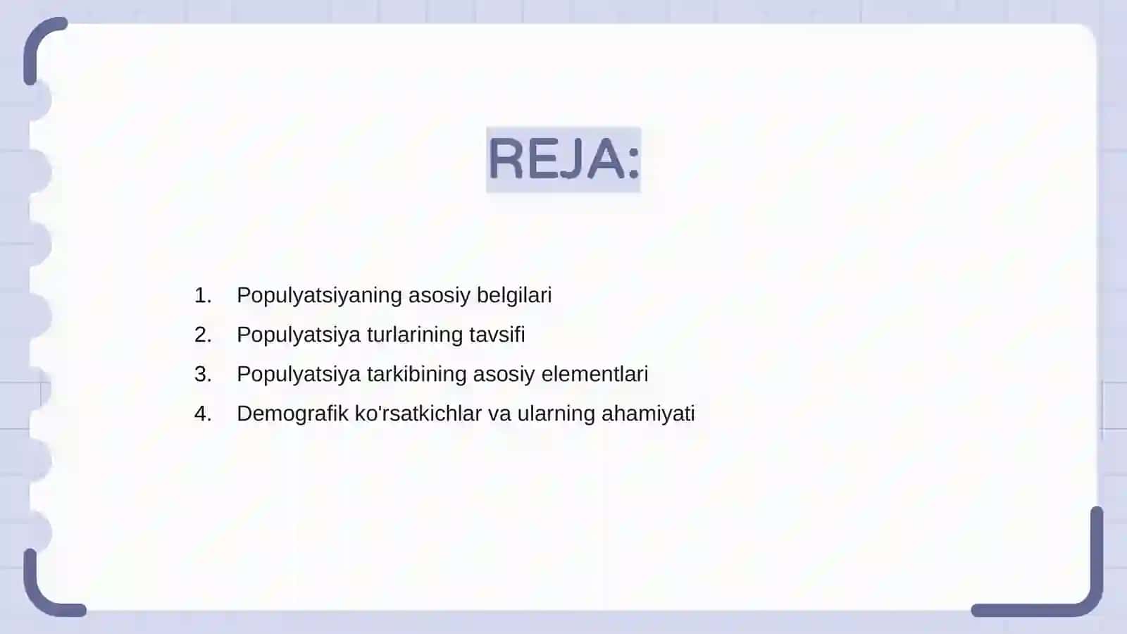 Populyatsiyaning asosiy belgilari va xususiyatlari 2