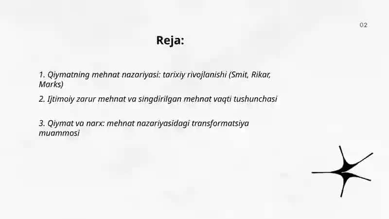 Qiymatning mehnat nazariyasi va keyingi qo'shilgan miqdor nafliligi nazariyalari 2