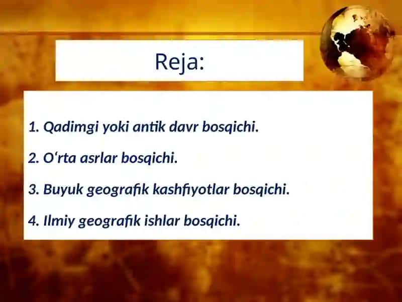 Geografiya fanining tarixi va hozirgi davrdagi rivojlanishi 2