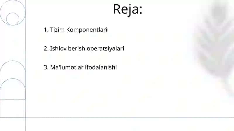 Kamputerda matinlarni qayta ishlash tizimi 2