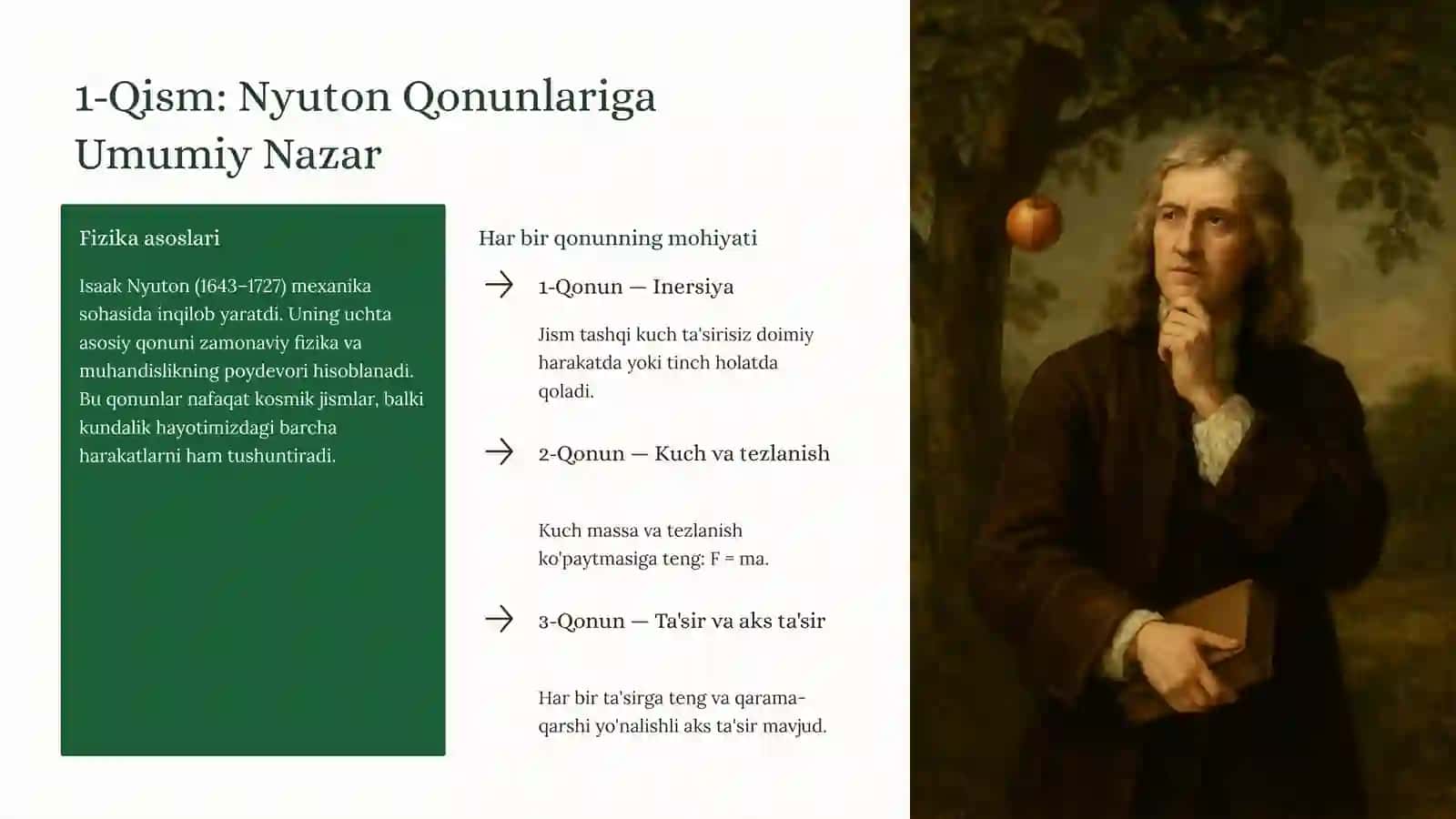 Nyuton Qonunlari va Gidravlikada Qovushoqlik 2