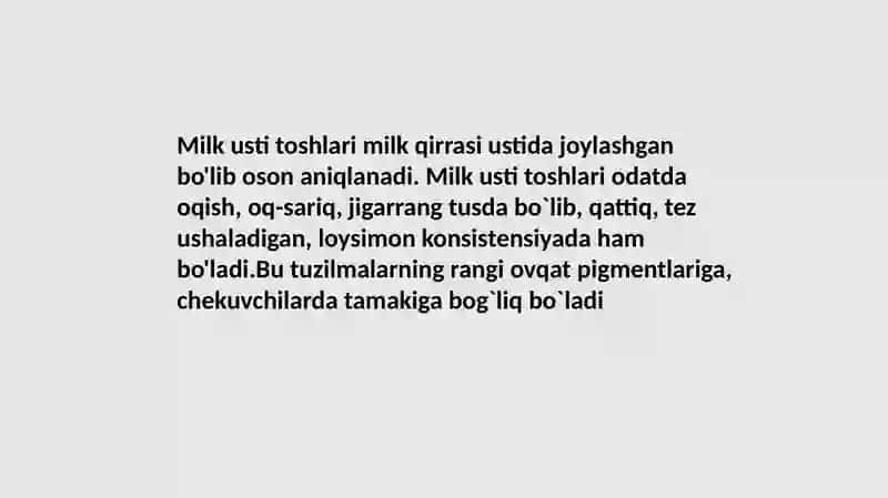 Milk usti tish toshlarining parodont kasalliklari vujudga kelishidagi o'rni 2