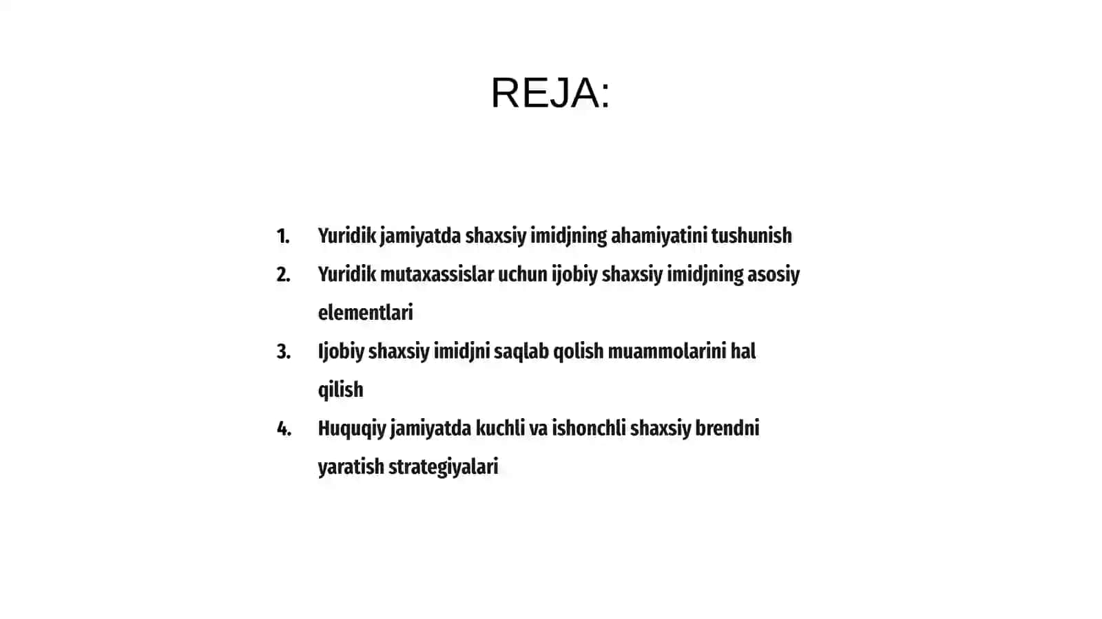 Yuristlar jamoasi hamda jamiyatda ijobiy shaxsiy imidjni shakllantirish yo’l-yo’riqlari 2