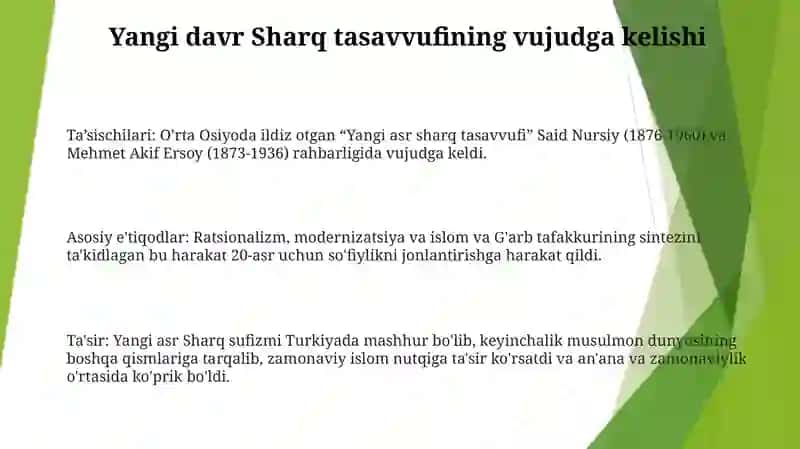 Yangi Davr Sharq Tasavvufi 2