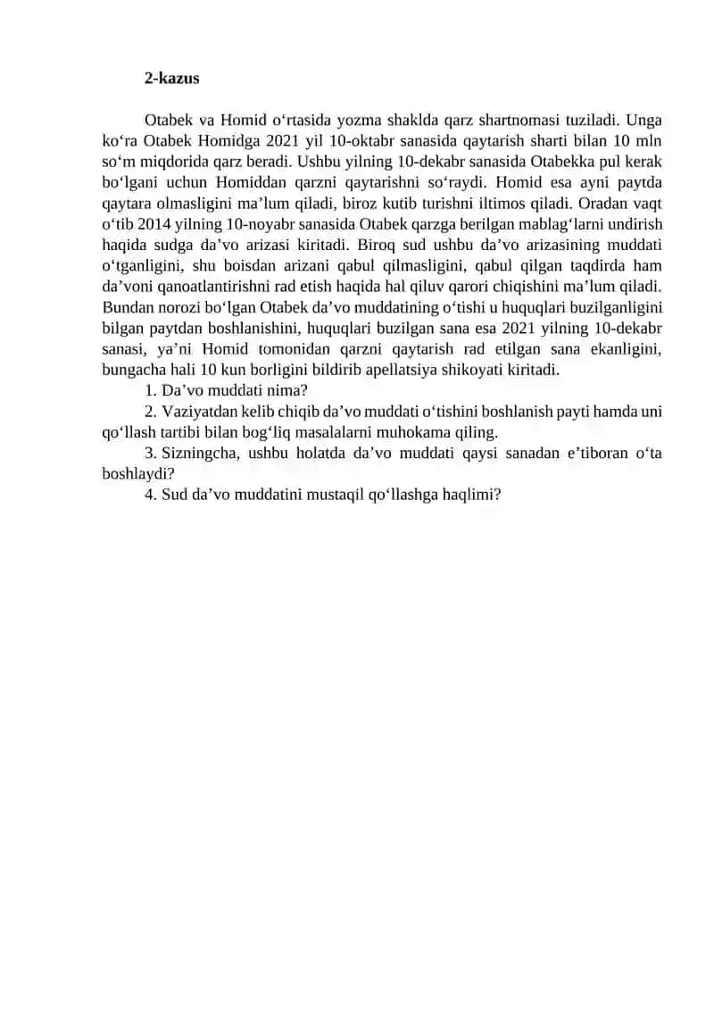 Davr bank omonati shartnomasi 2