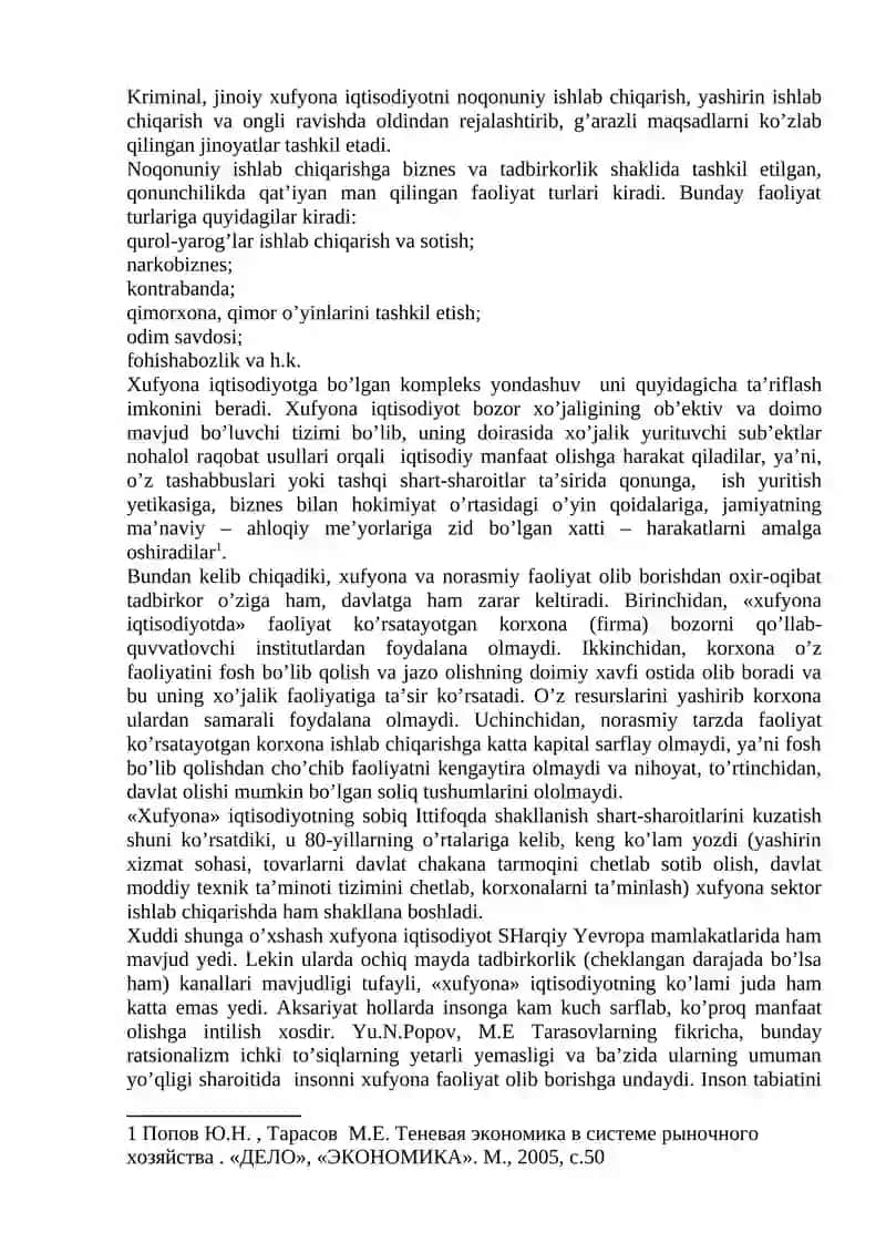 Xufyona iqtisodiyotga qarshi kurashish - iqtisodiy xavfsizlikni ta'minlashning asosiy omili 2