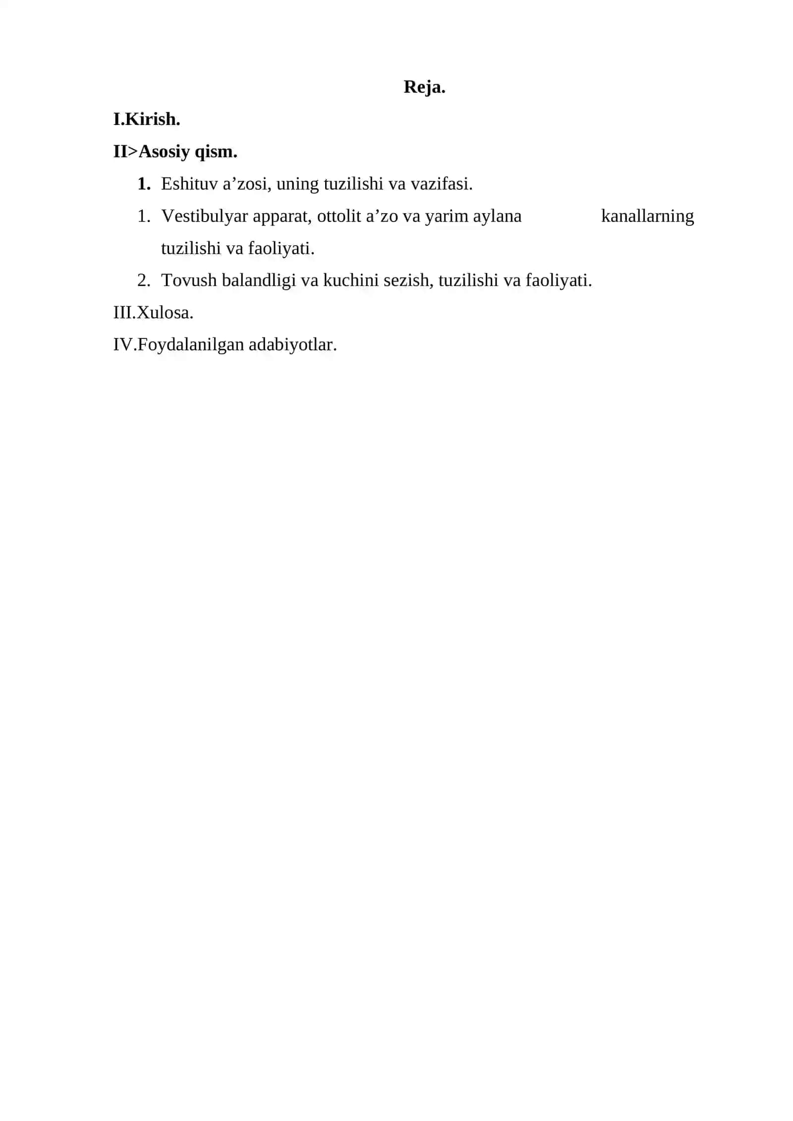Biologiya fanidan referatlar 2
