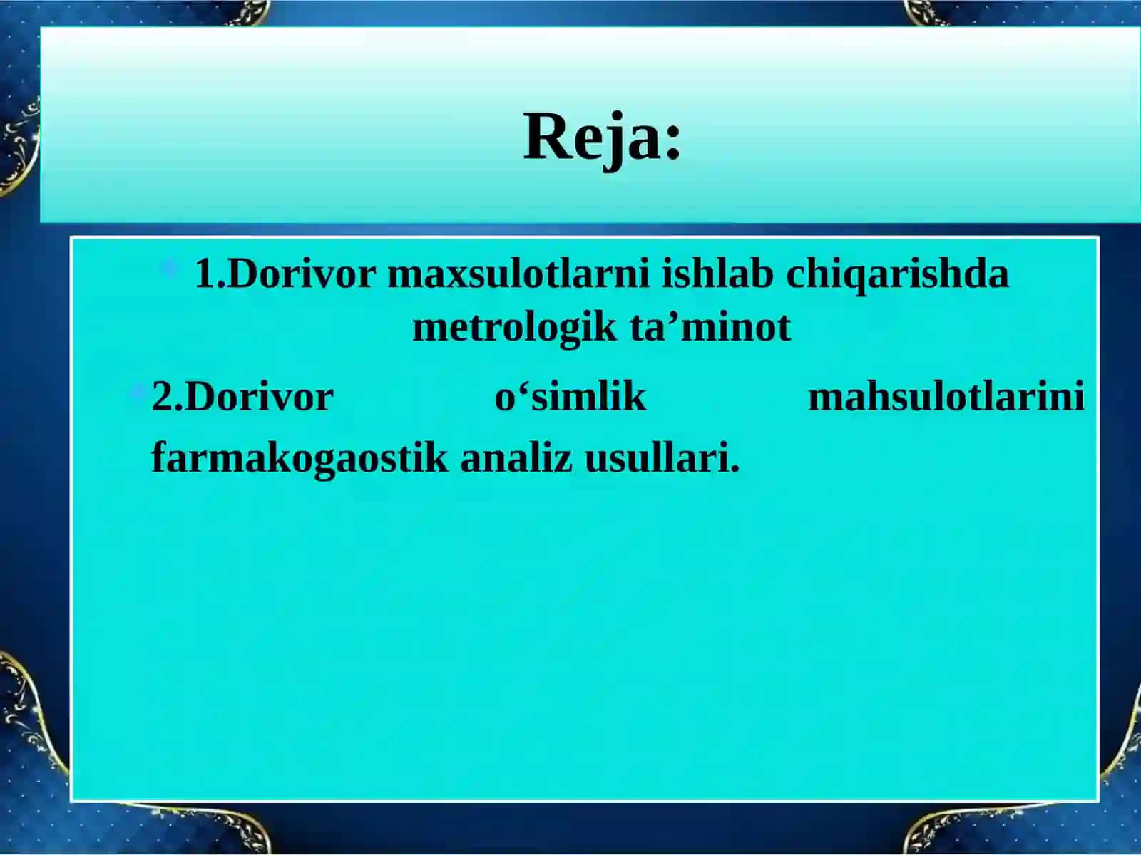 Dorivor maxsulotlarni ishlab chiqarishda metrologik ta’minot 2