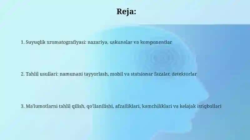 Suyuqlik xromatografiyasi usullari yordamida moddalar analizi 2