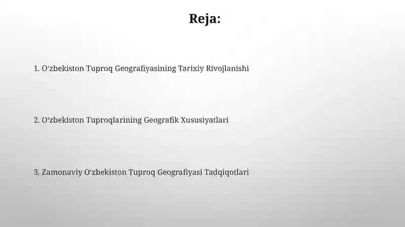 Oʻzbekistonda tuproqlar geografiyasining rivojlanishi 2