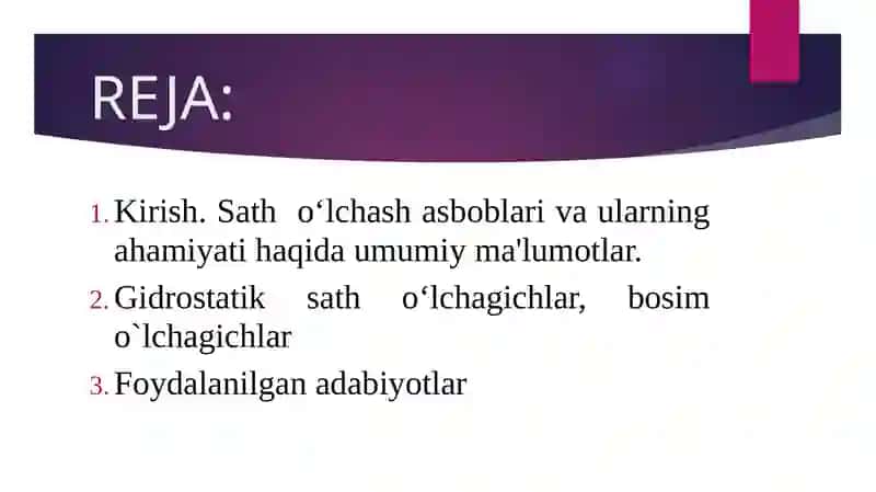 Sath o‘lchash asboblari 2