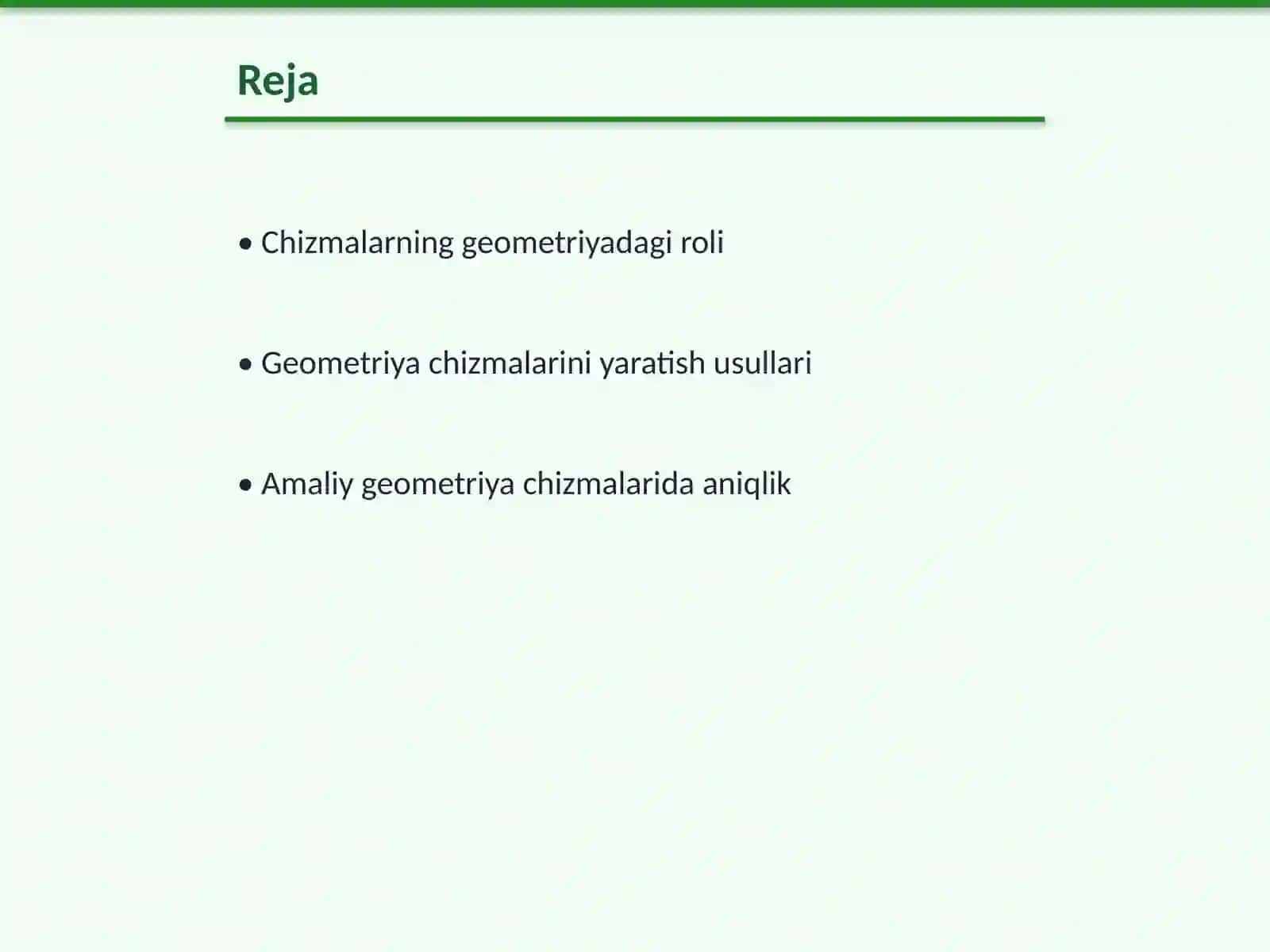 Geometriya va chizmalar: Umumiy tushuncha 2