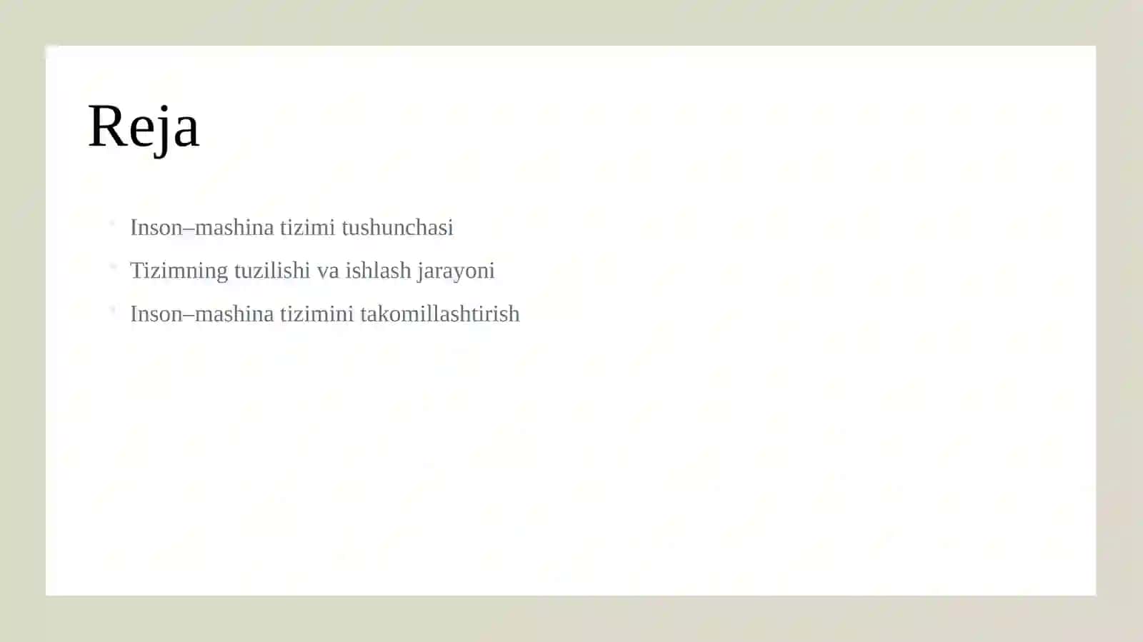"Inson-mashina" tizimining tuzilishi 2