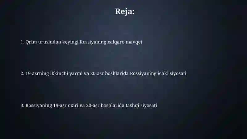 Qrim urushi va Rossiyaning xalqaroahvoli 2