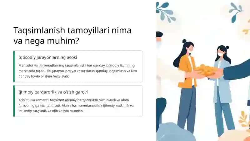 Yaratilgan mahsulot va daromadlarning taqsimlanish tamoyillari 2