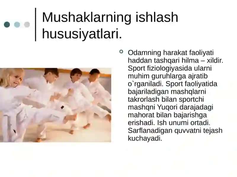 Sport mashqlarining fiziologik tasnifi 2