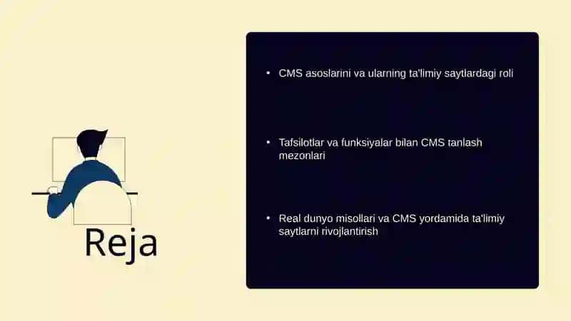 CMS Asoslari: Ta'limiy Saytlar Uchun 2