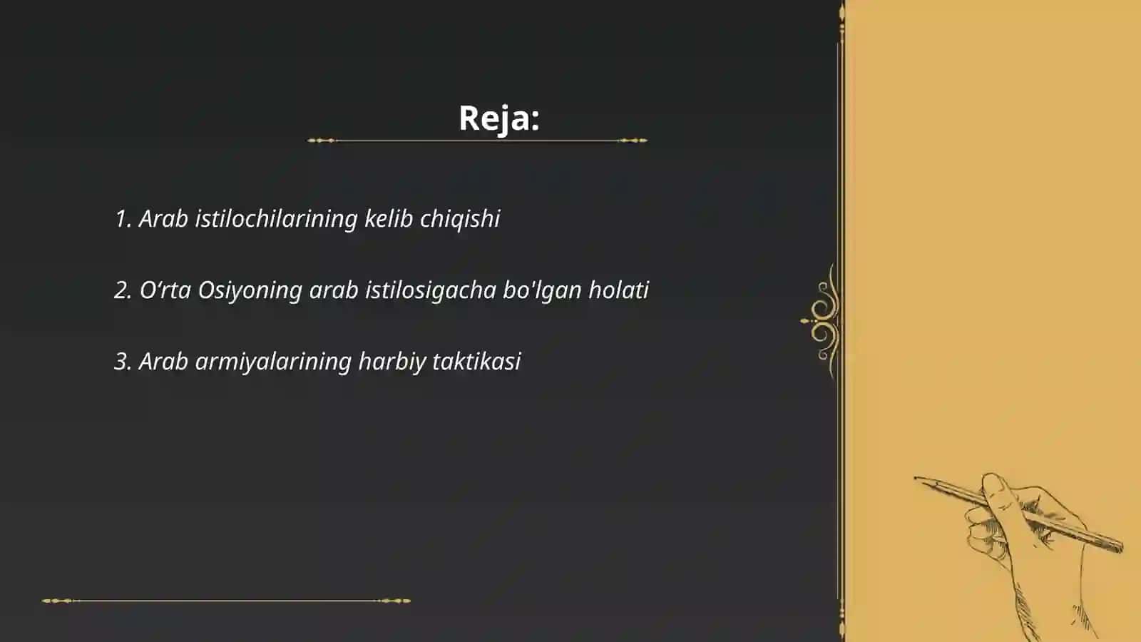Arablar Oʻrta Osiyoni istilo qilishi 2