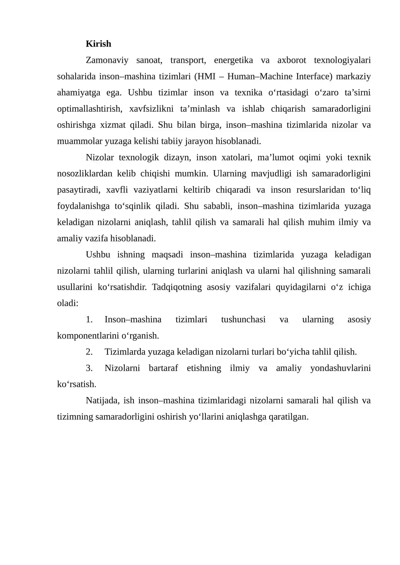 Inson-mashina tizimlari: nizolar va ularni hal qilish yo'llari 2