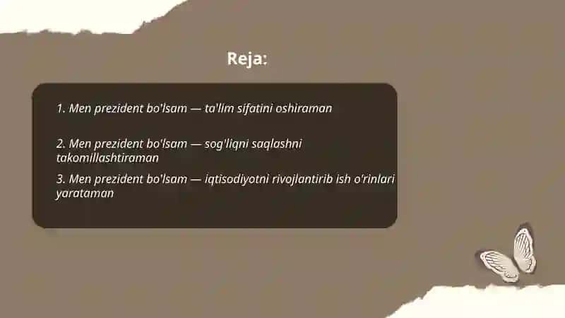 Men prezident bo'lsam 2