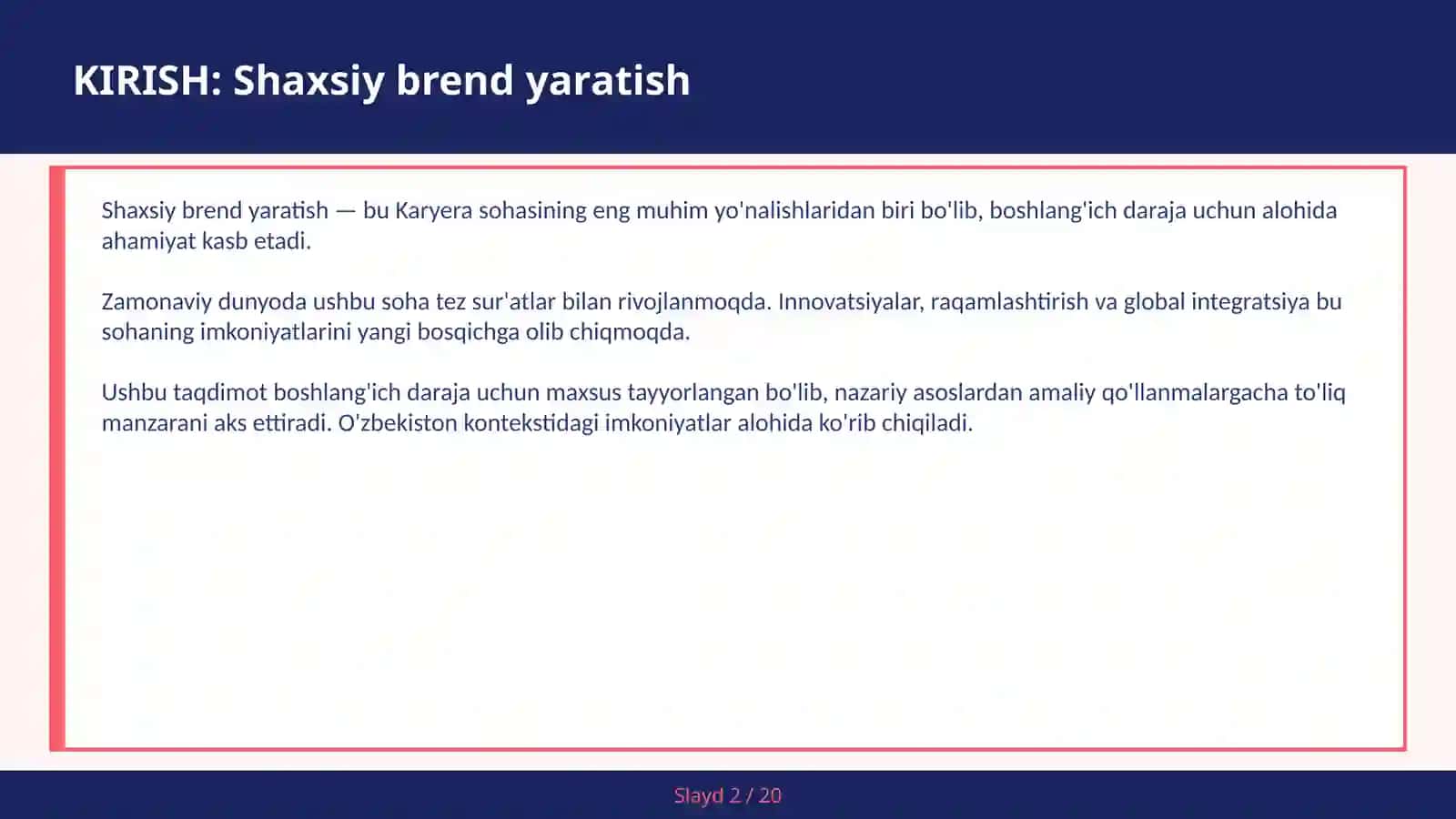 Shaxsiy brend yaratish 2
