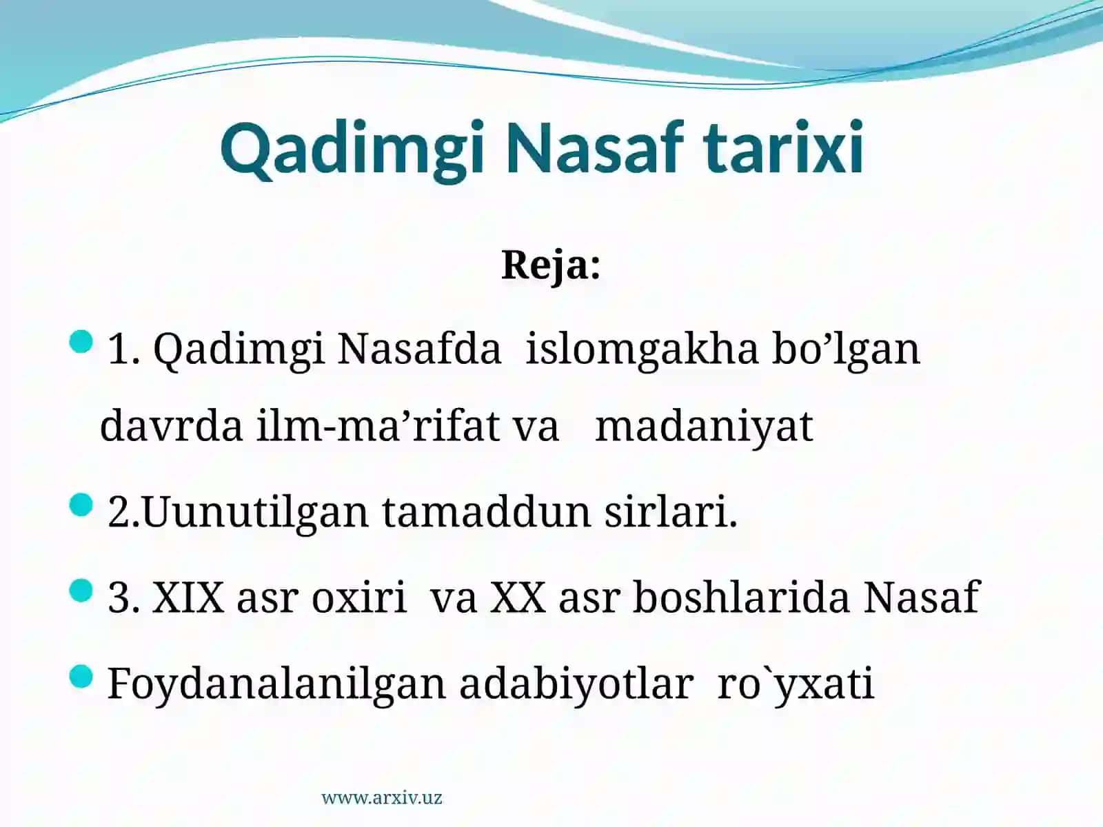 Qadimgi Nasaf tarixi 2