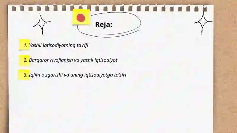 Yashil iqtisodiyotning ta'rifi 2