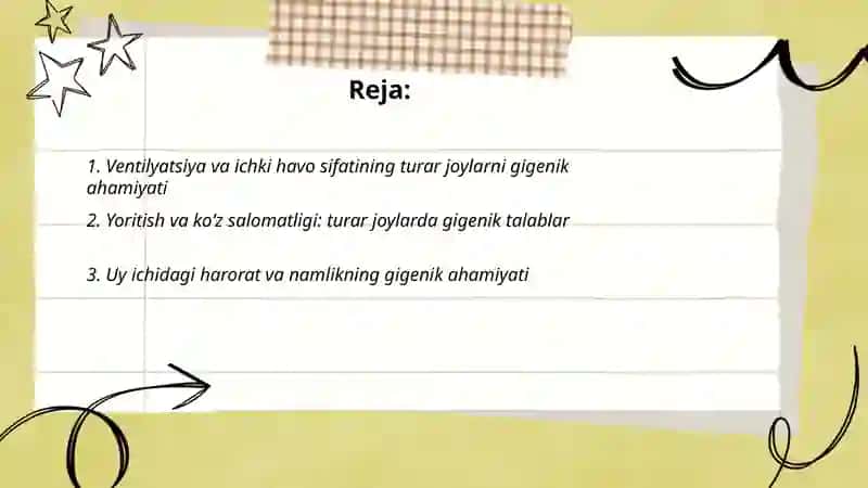 Turar joylarni gigenik ahamiyati 2