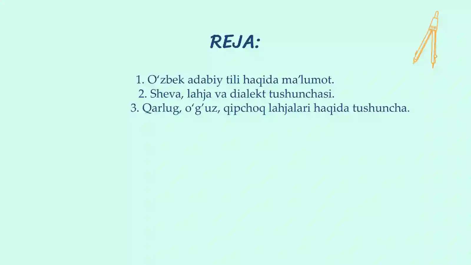 O‘ZBEK ADABIY TILI VA SHEVA 2