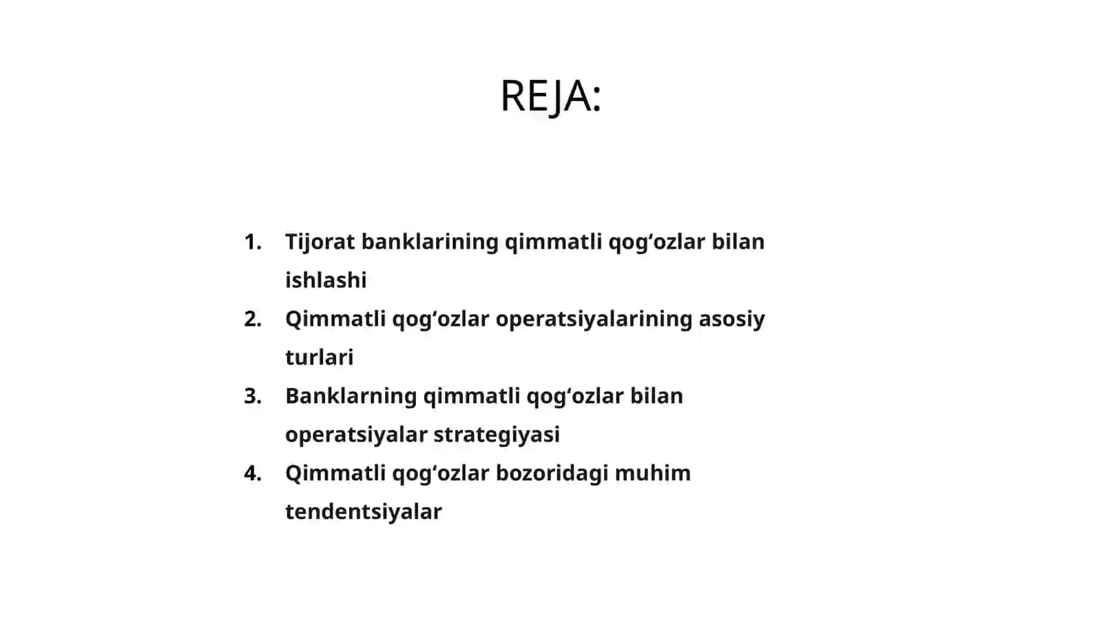 Tijorat banklarining qimmatli qogʻozlar bilan operatsiyalari va ularning tahlili 2