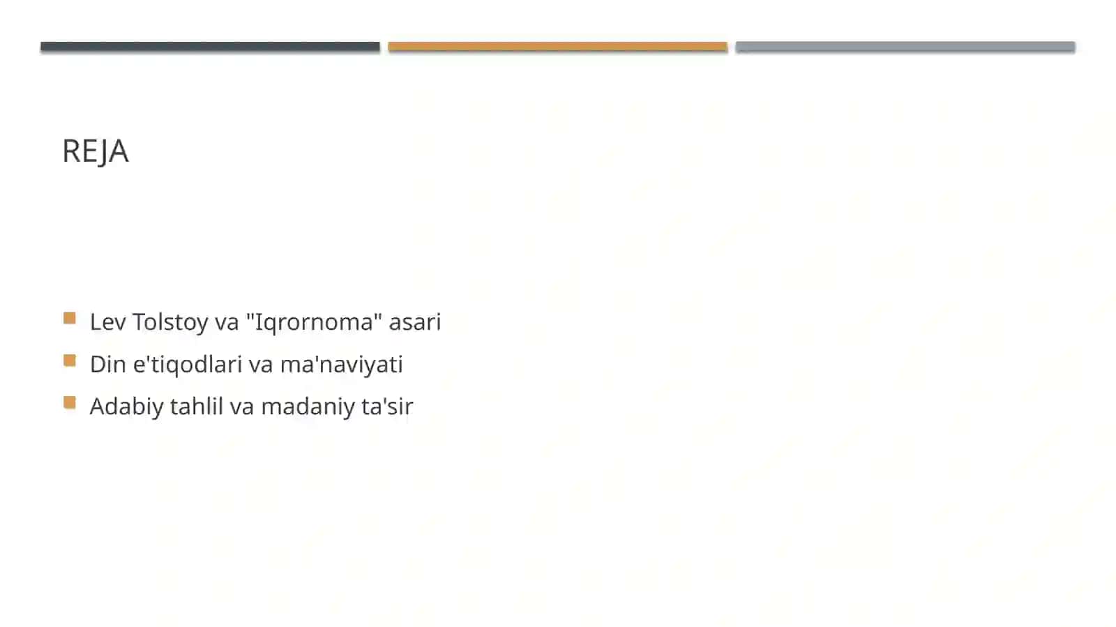 Lev Tolstoyning "Iqrornoma" asaridagi dining e'tiqodlarni tahlil etish 2
