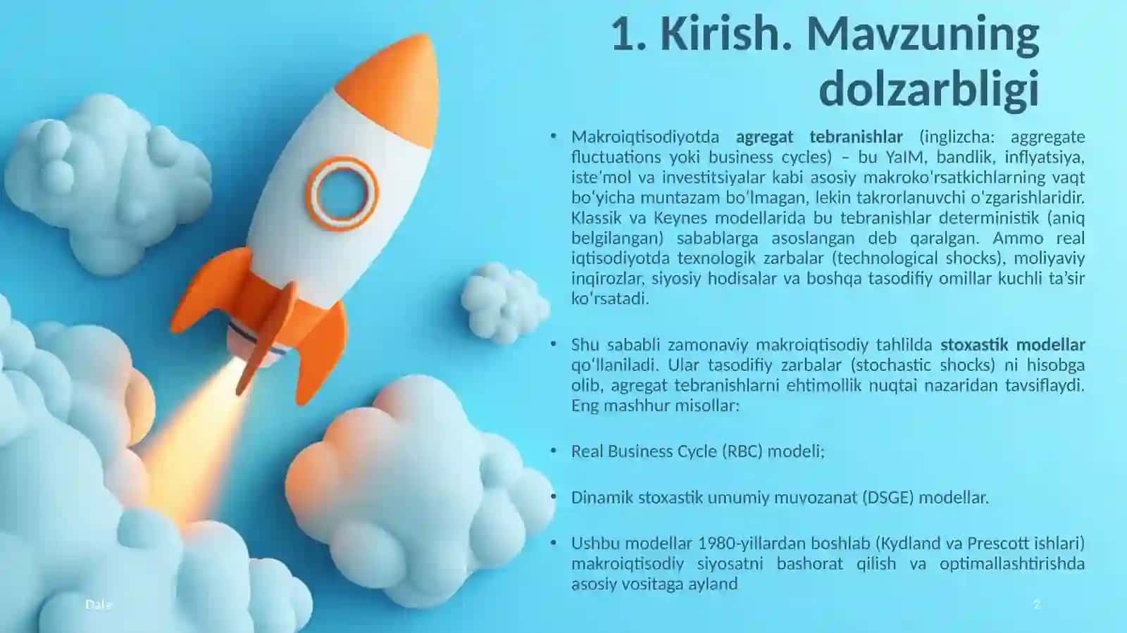 Agregat tebranishlar va stoxastik modellar 2
