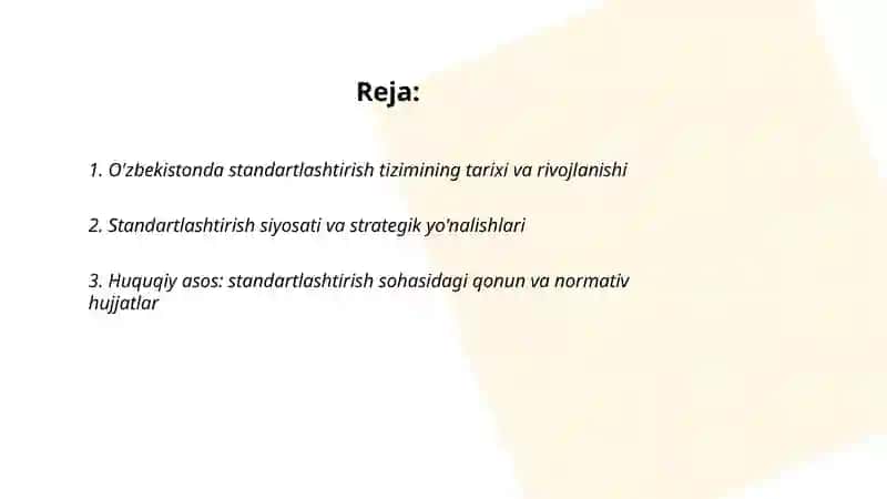 O'zbekistonda standartlashtirish faoliyati va tashkiliy tuzilmasi 2