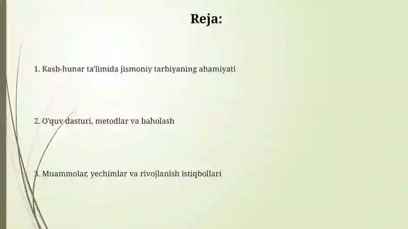 Professional taʼlimda jismoniy tarbiya darslari 2