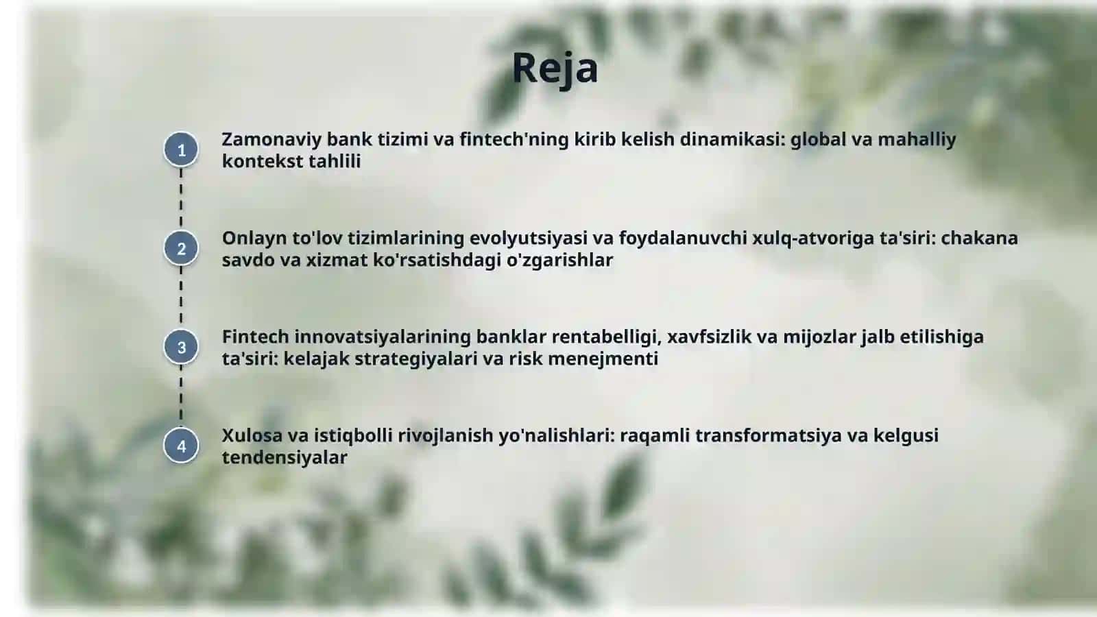 13. Bank tizimi va onlayn to‘lovlar rivoji (fintech tendensiyalari) 2