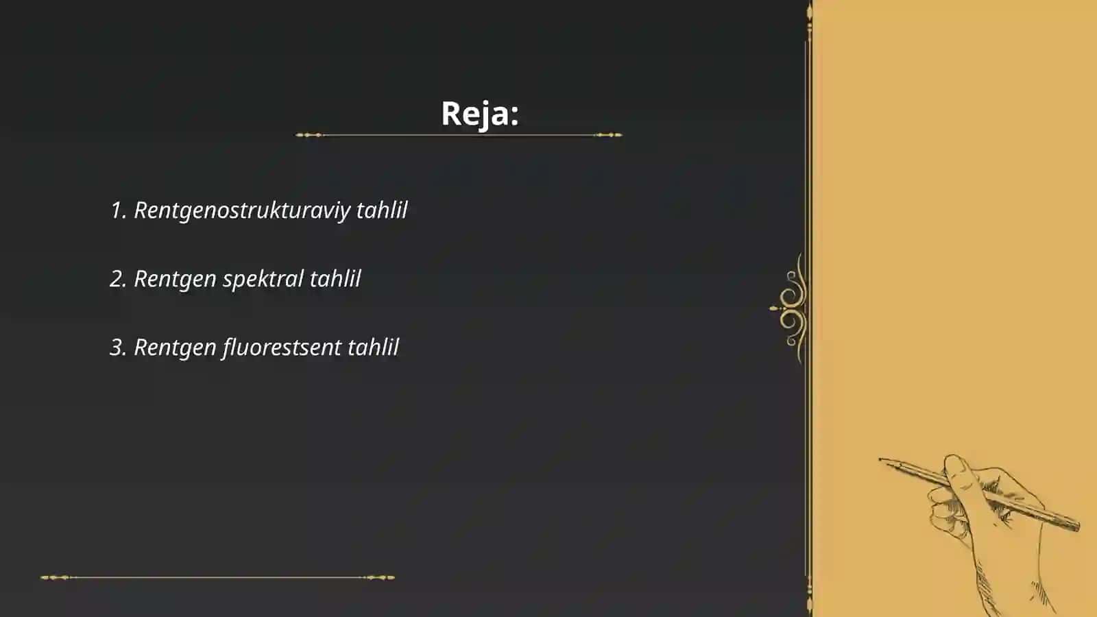 Rentgen tahlili usullari 2