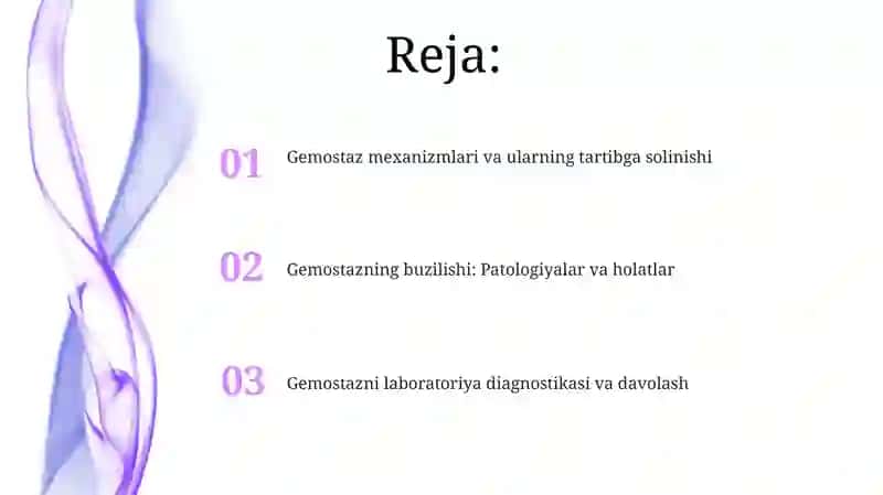 Gemostaz mexanizmlari va uning patalogiyasi 2